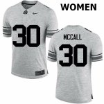 Women's Ohio State Buckeyes #30 Demario McCall Gray Nike NCAA College Football Jersey Stability NRS4044DE